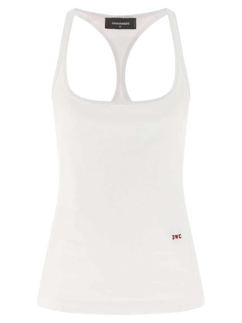 Dsquared² White Cotton Tank Top for Women