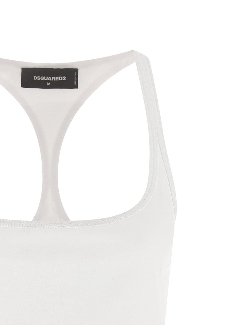 Dsquared² White Cotton Tank Top for Women