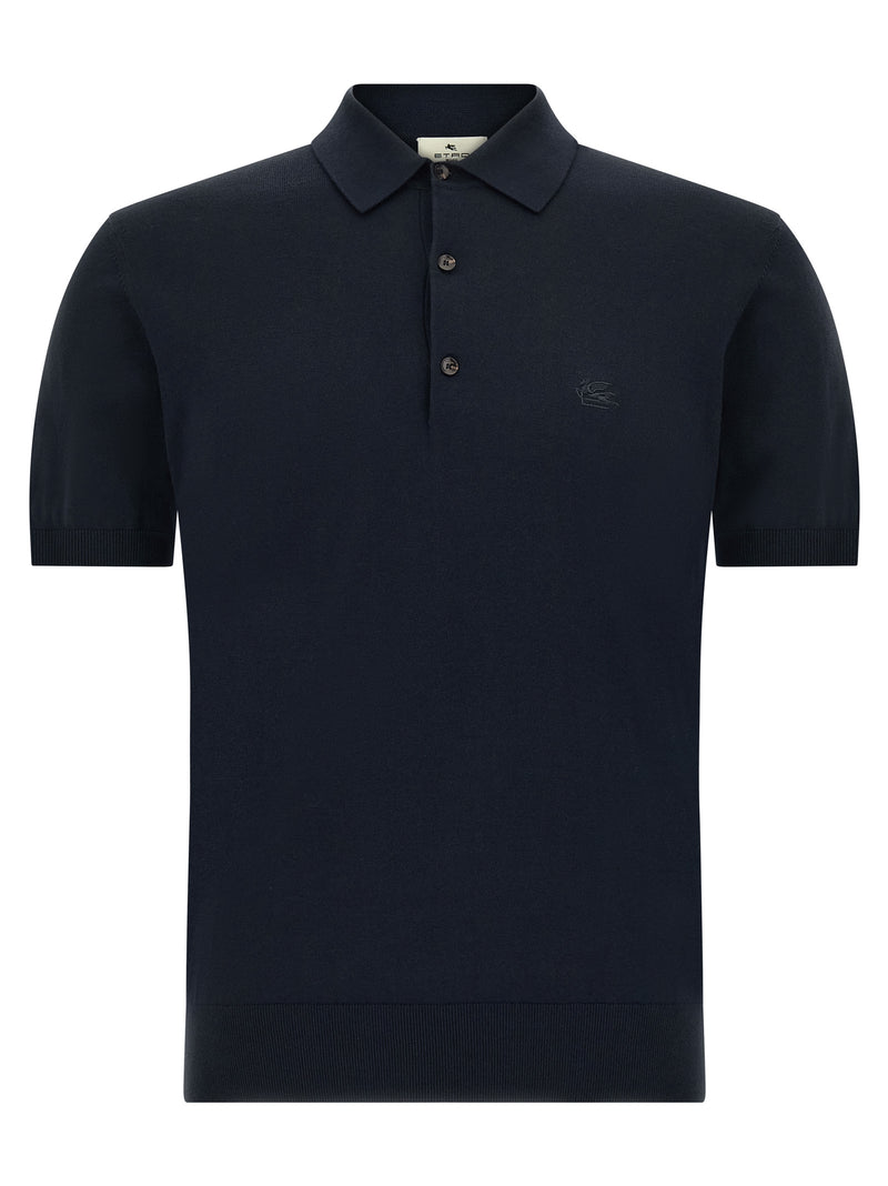 Etro Blue Cotton Polo Shirt