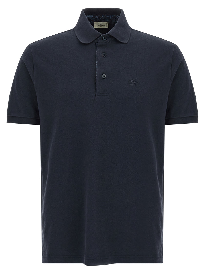 Polo bleu en coton Etro