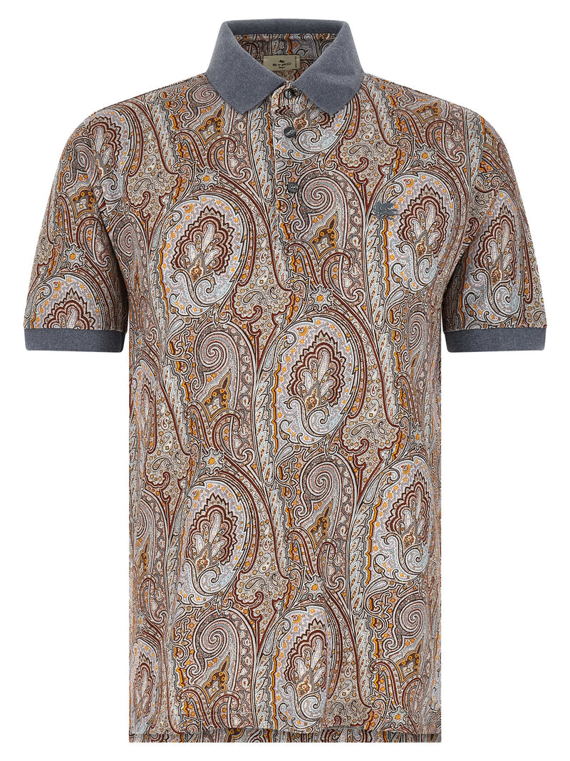 Polo Etro en coton multicolore