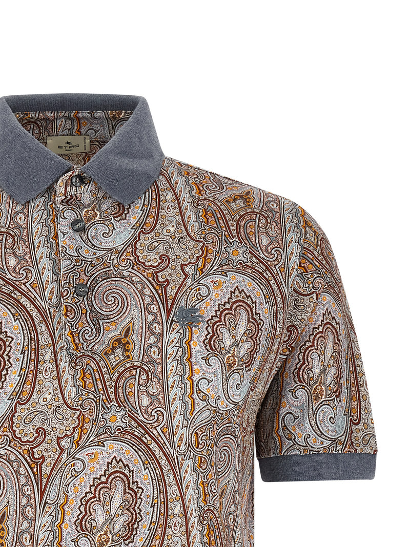 Polo Etro en coton multicolore