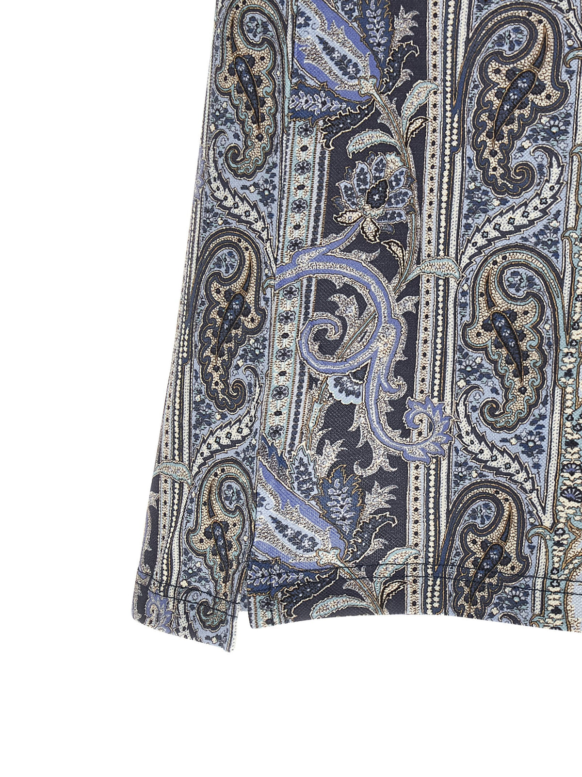 Etro Arnica Paisley Blue Cotton Polo Shirt