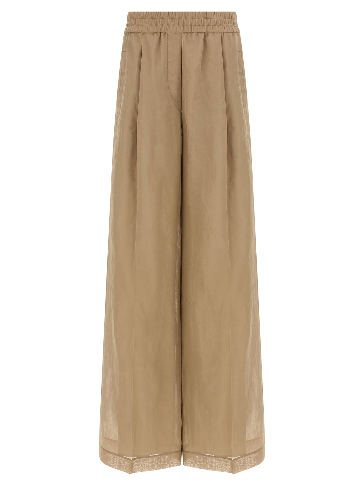 Brunello Cucinelli Beige Cotton Casual Pants