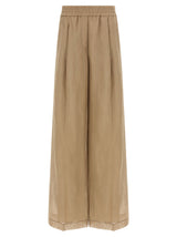Brunello Cucinelli Beige Cotton Casual Pants