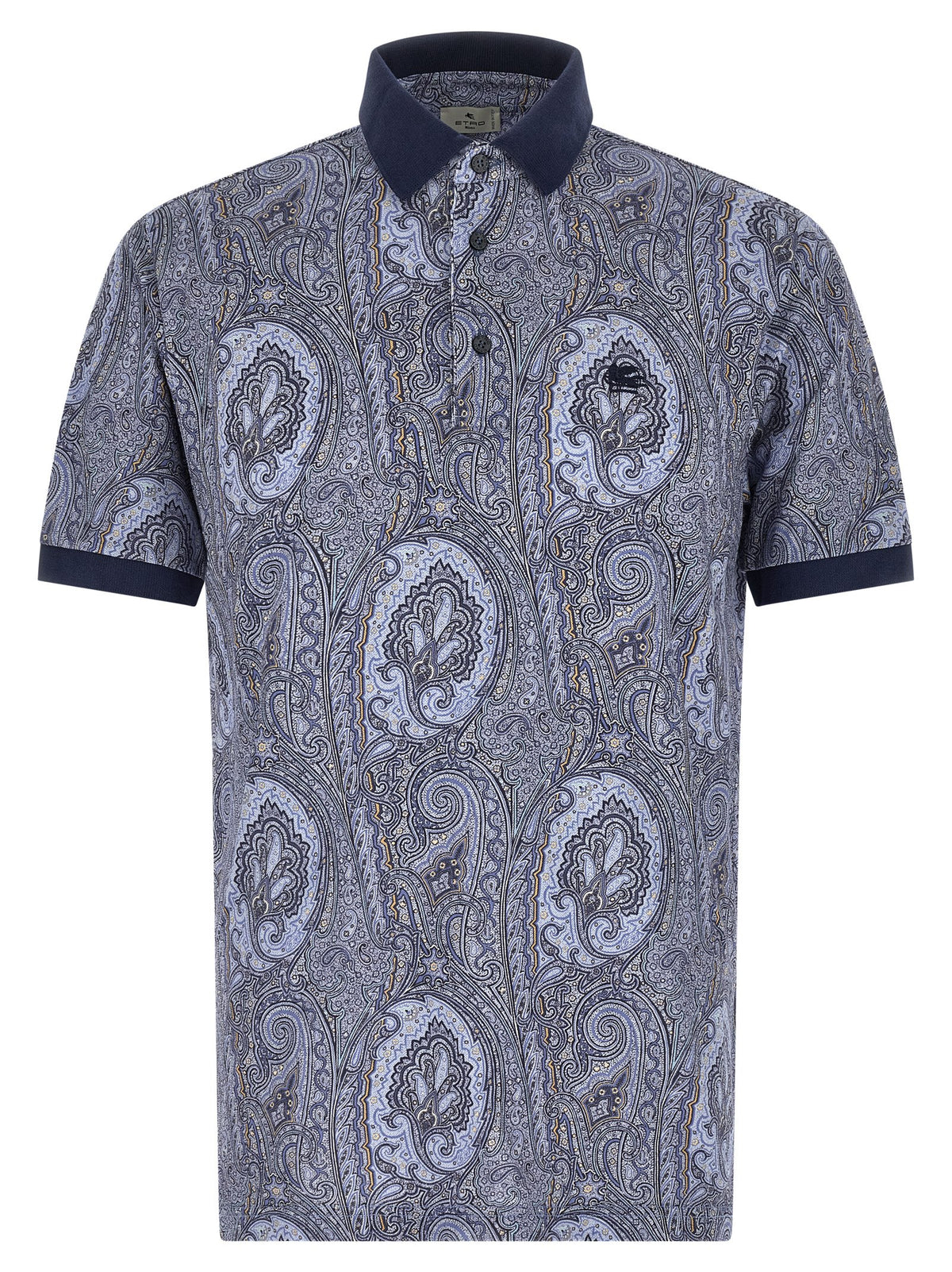Polo bleu en coton Etro
