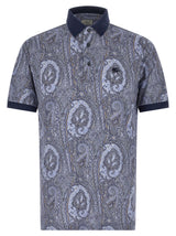 Polo bleu en coton Etro