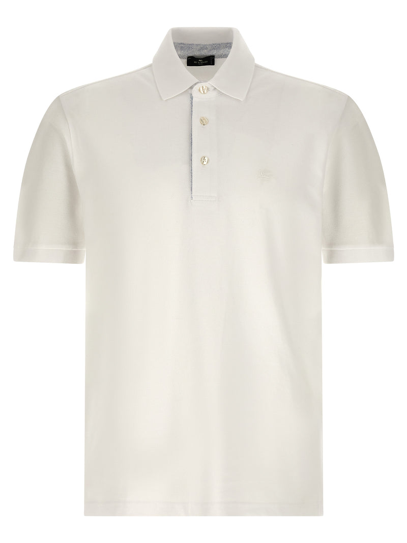 Polo blanc en coton Etro