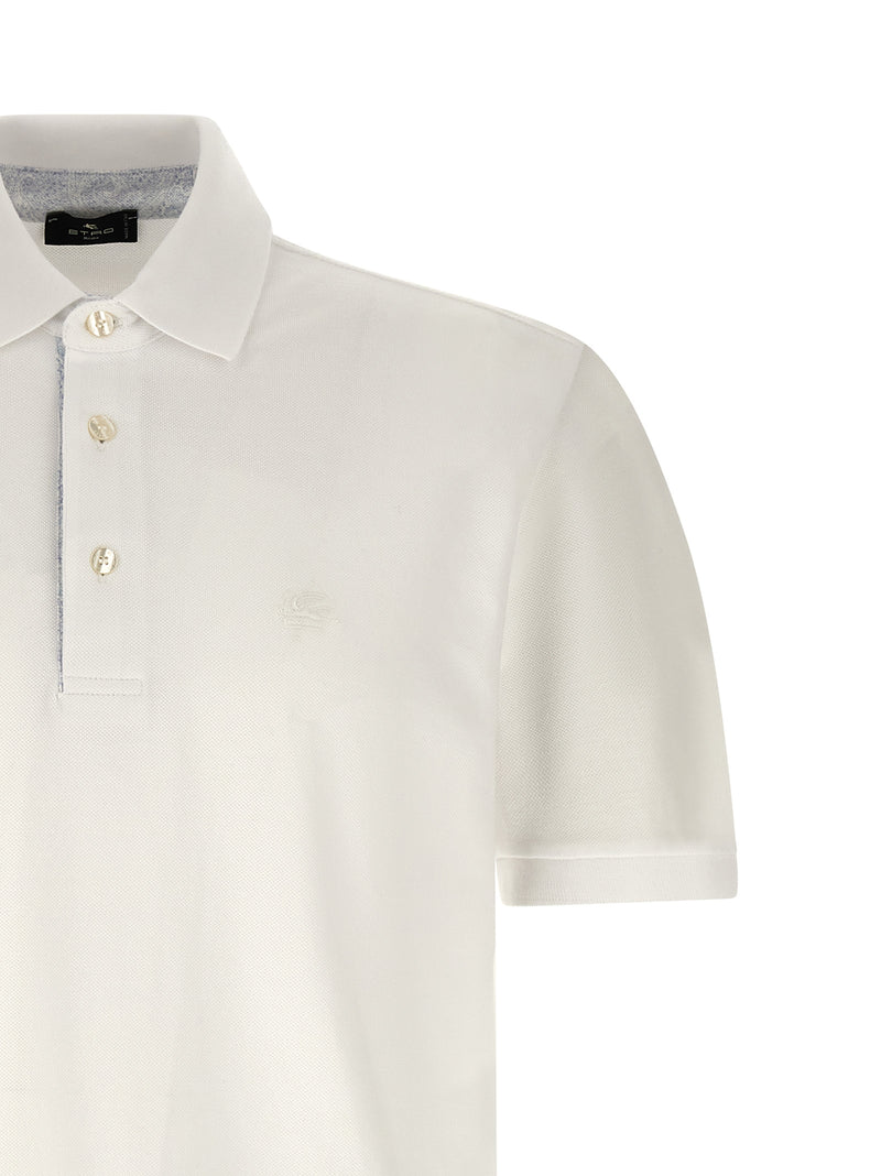 Polo blanc en coton Etro