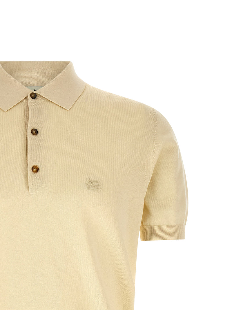Polo Etro en coton beige