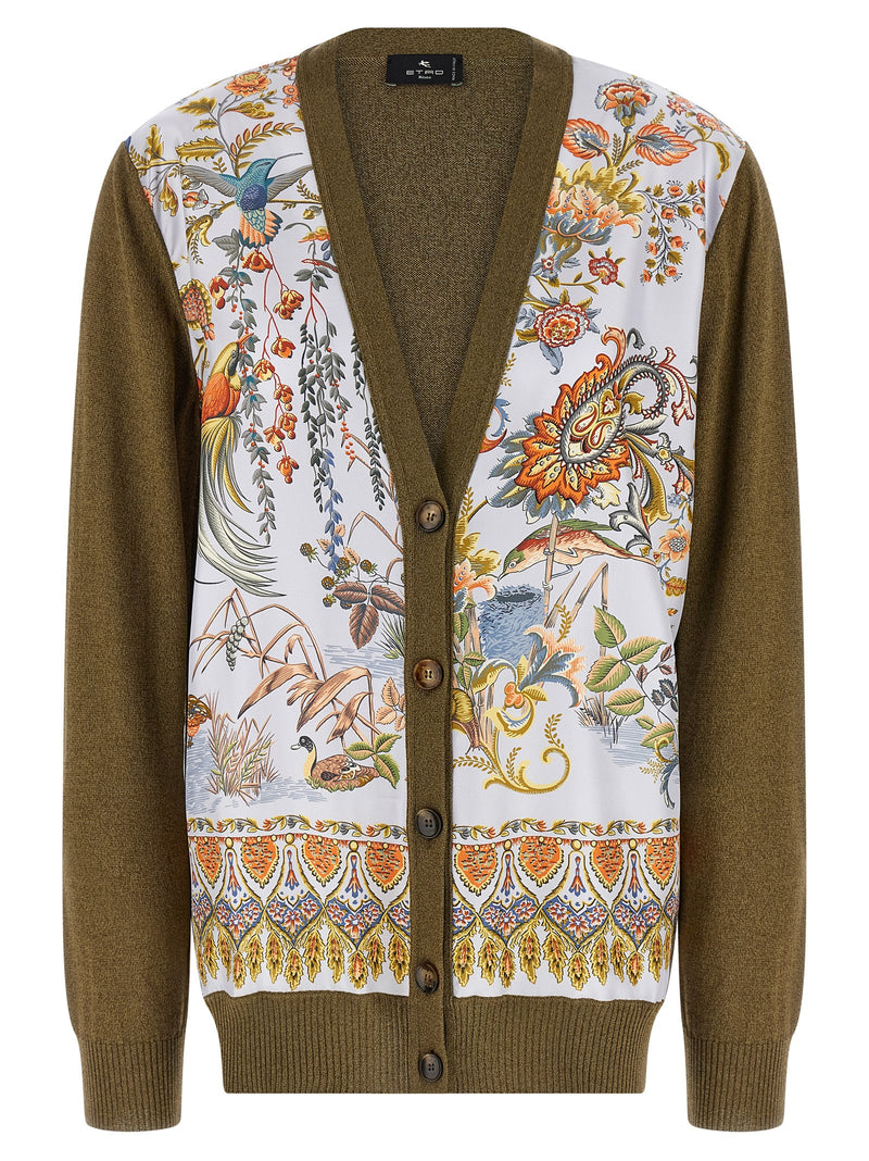 Cardigan Etro en coton bicolore