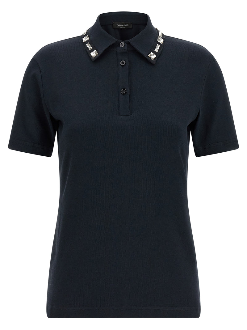 Fabiana Filippi Blue Cotton Polo Shirt