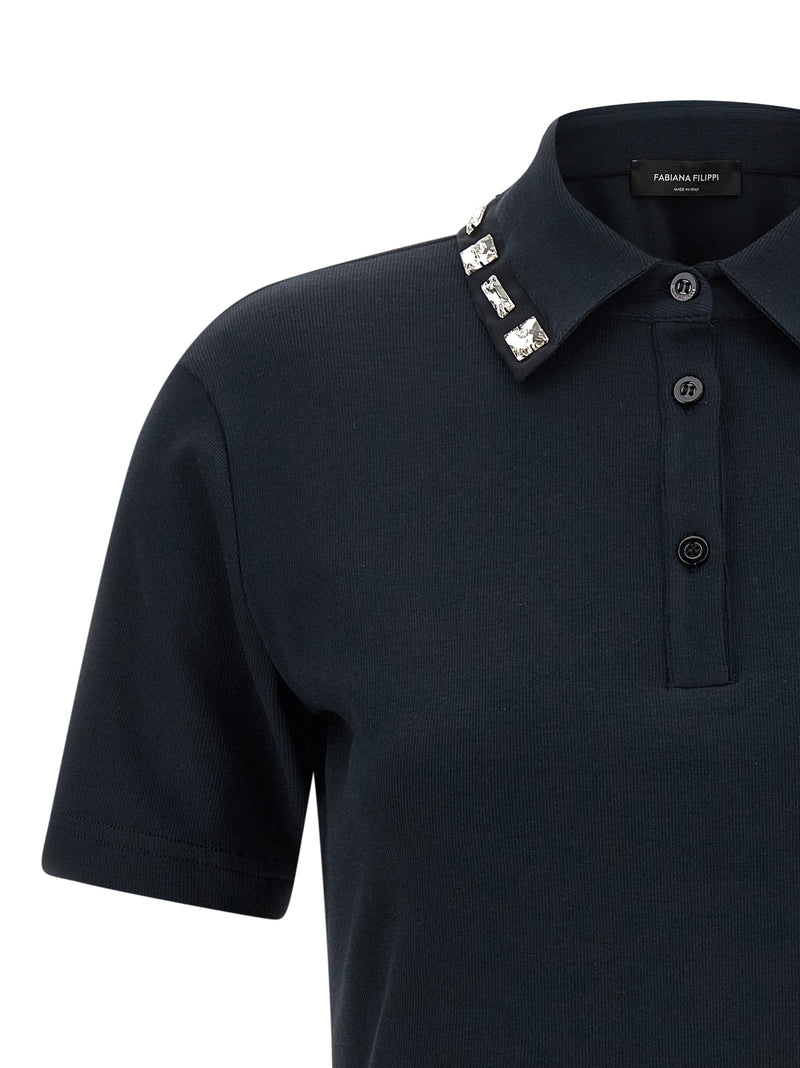 Fabiana Filippi Blue Cotton Polo Shirt