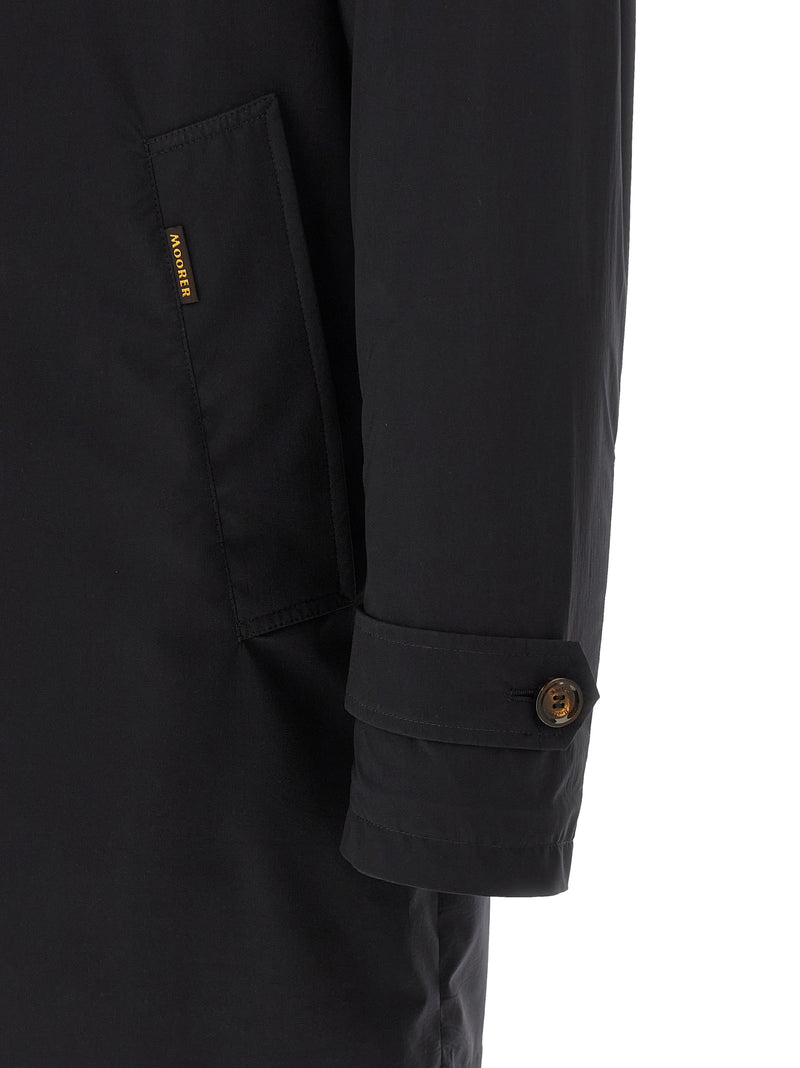 MooRER Manteau Bleu en Polyamide