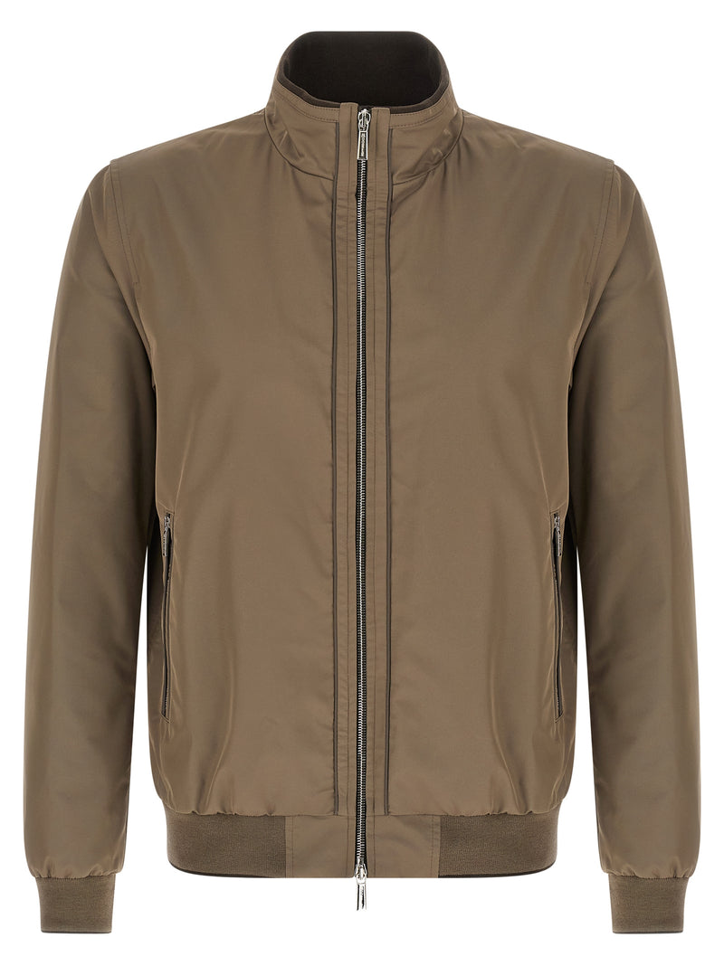 MooRER Beige Polyester Bomber