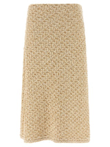 Fabiana Filippi Gold Cotton Midi Skirt