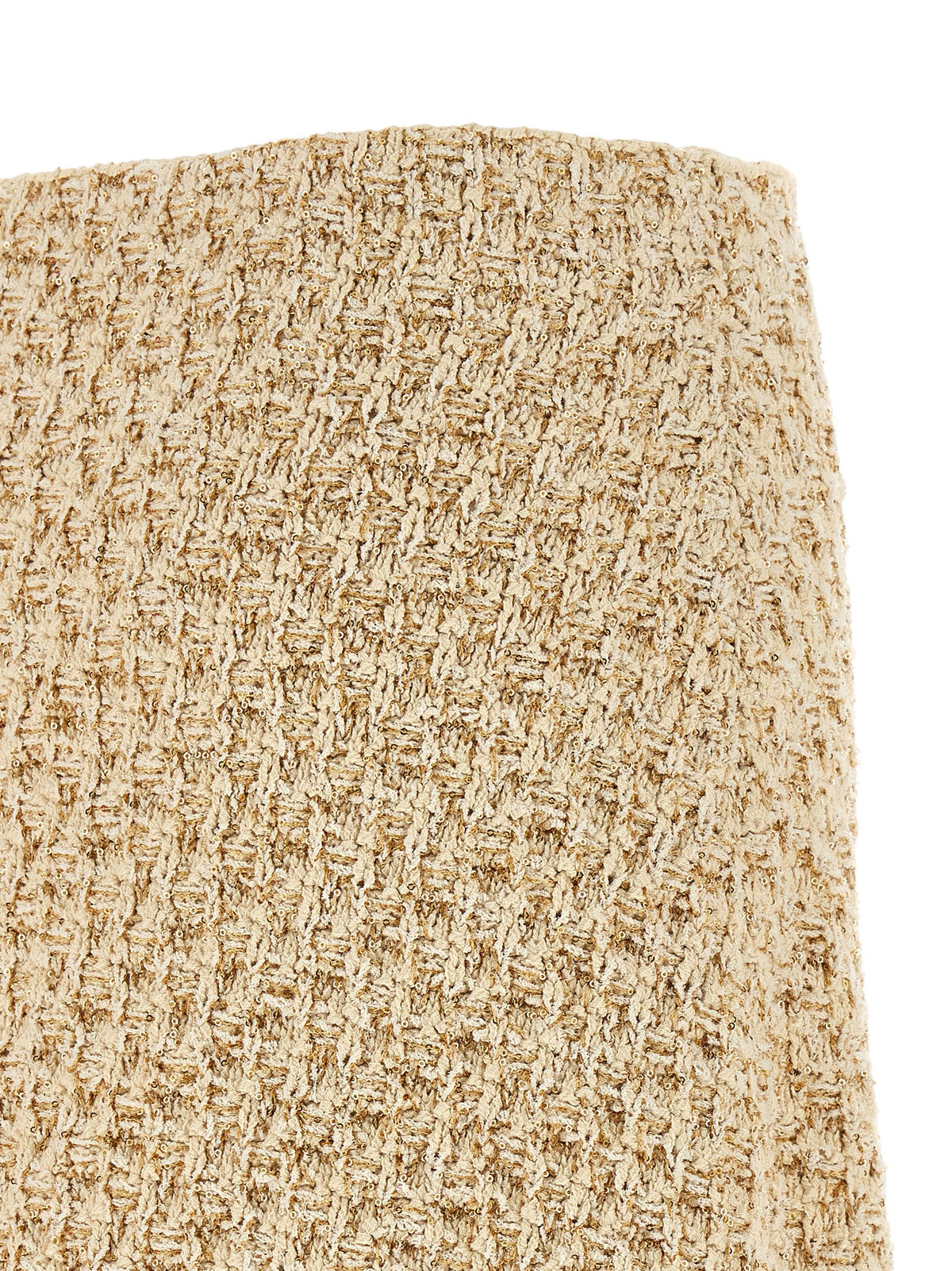 Fabiana Filippi Gold Cotton Midi Skirt