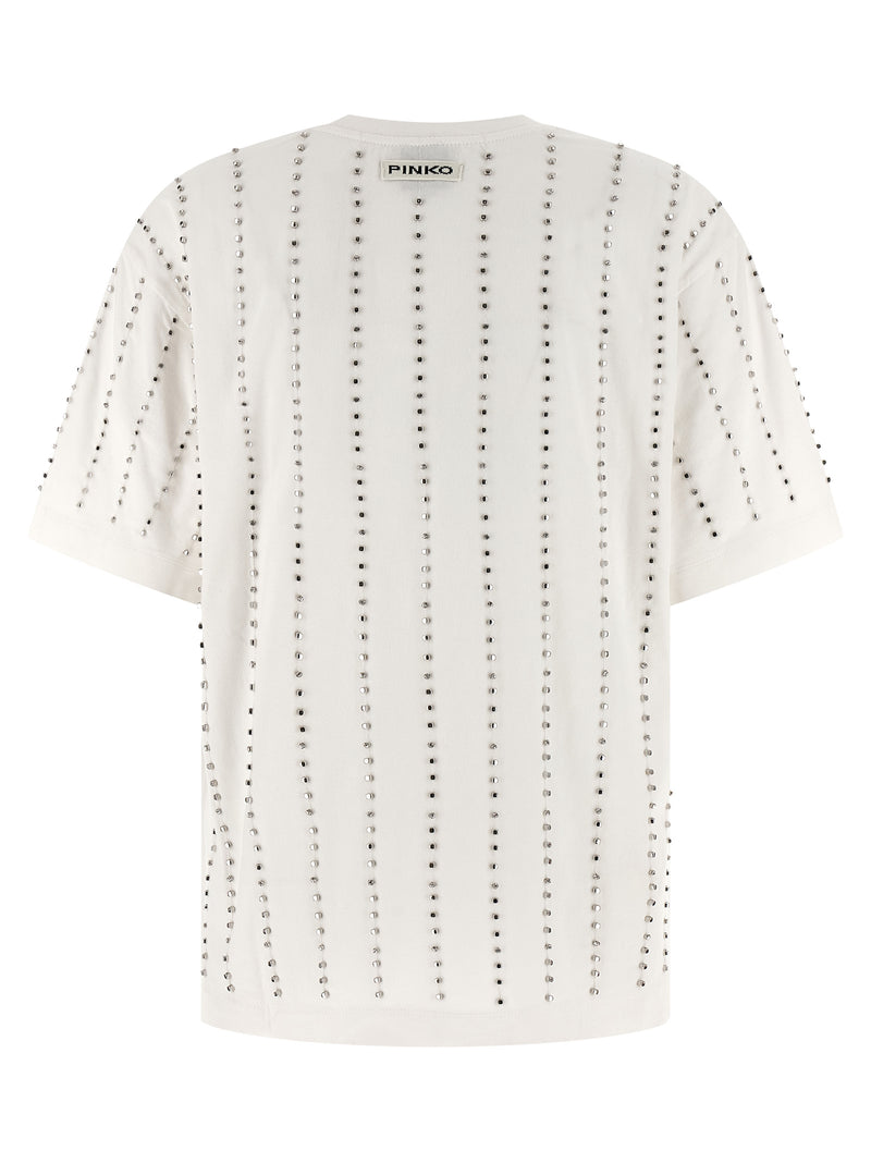 PINKO Wilma White Cotton T-Shirt for Women