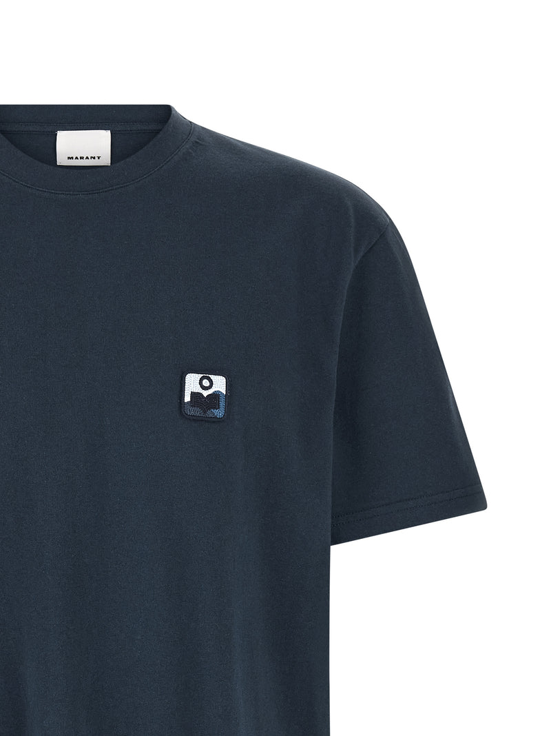 Isabel Marant Hugo T-Shirt en Coton Bleu