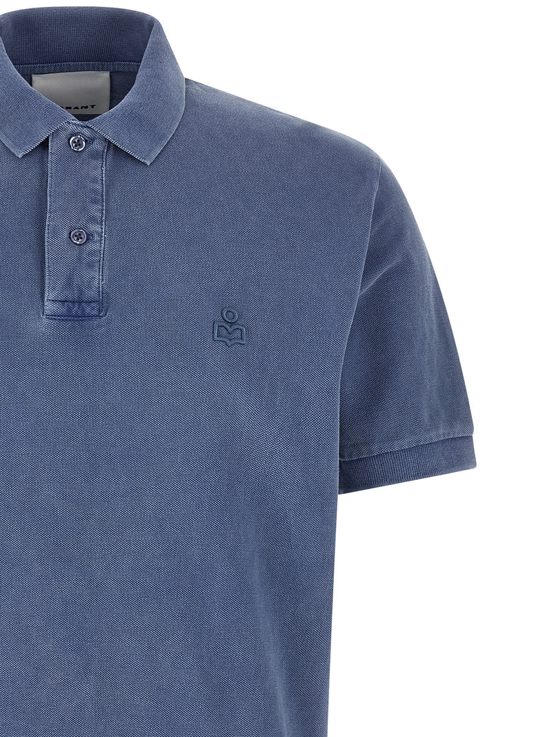 Isabel Marant Blue Cotton Polo Shirt