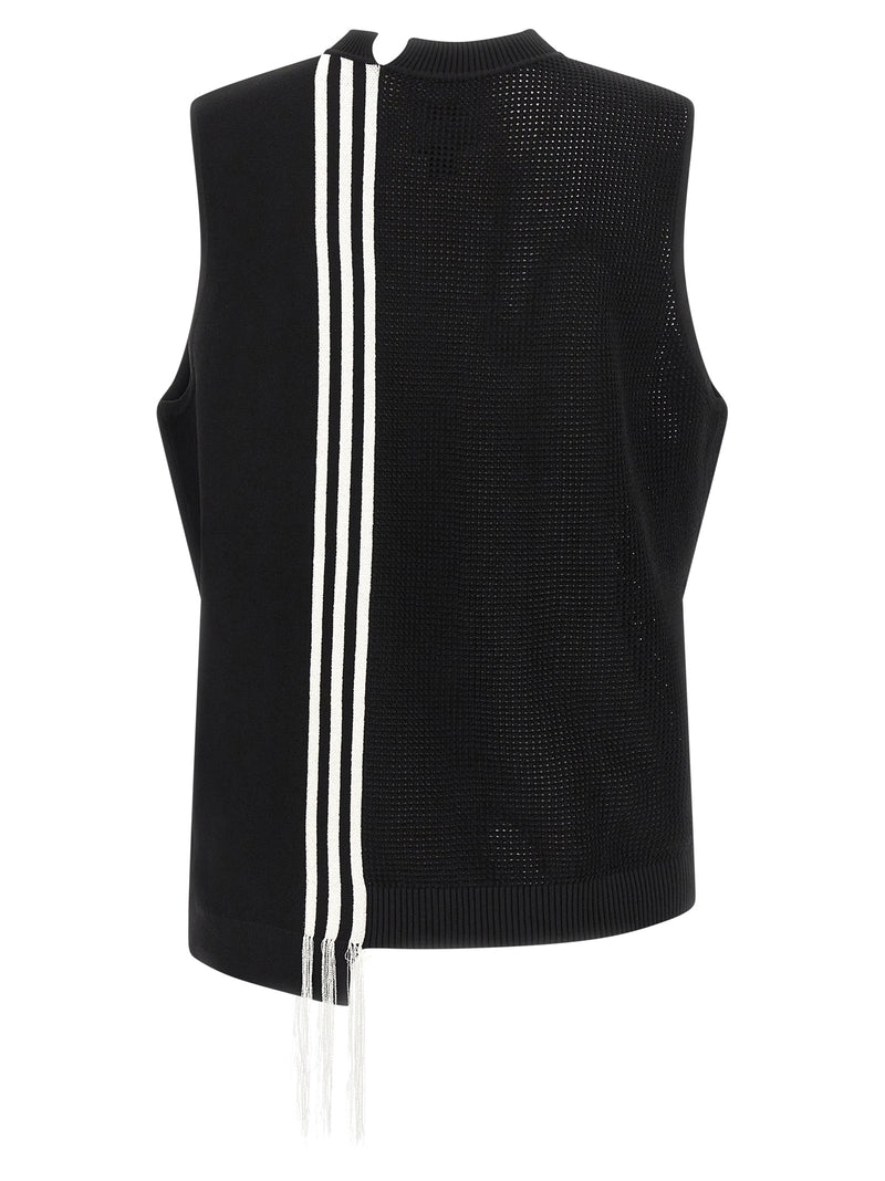 Y-3 Black Rayon Sleeveless Jacket for Men