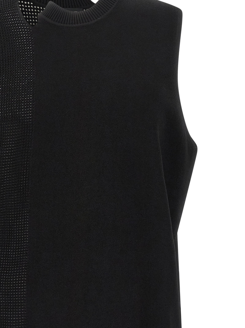 Y-3 Black Rayon Sleeveless Jacket for Men