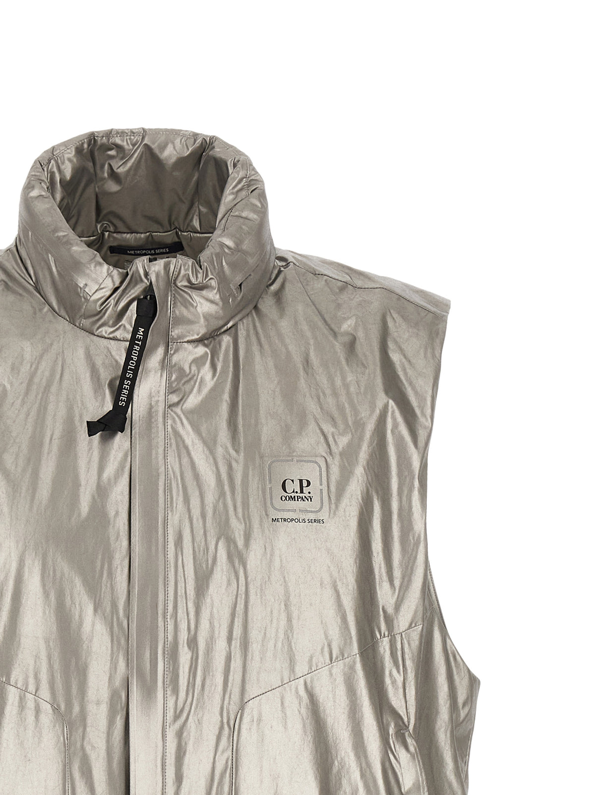 Veste sans manches C.P. Company en polyester argenté