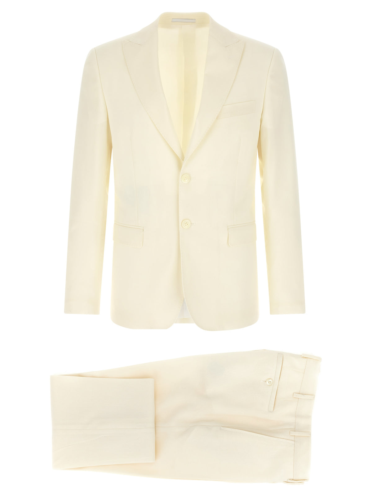 Pal Zileri White Wool Two-Piece Suit