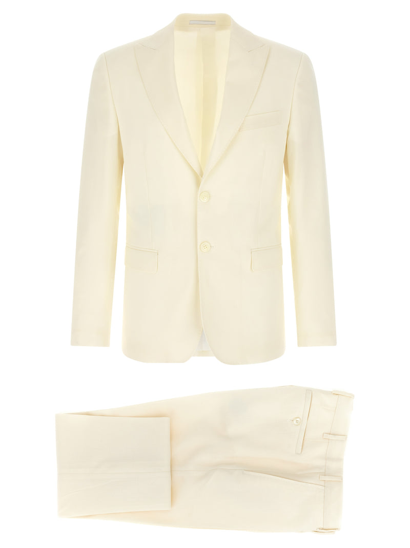 Pal Zileri White Wool Two-Piece Suit - Ceremony Line
