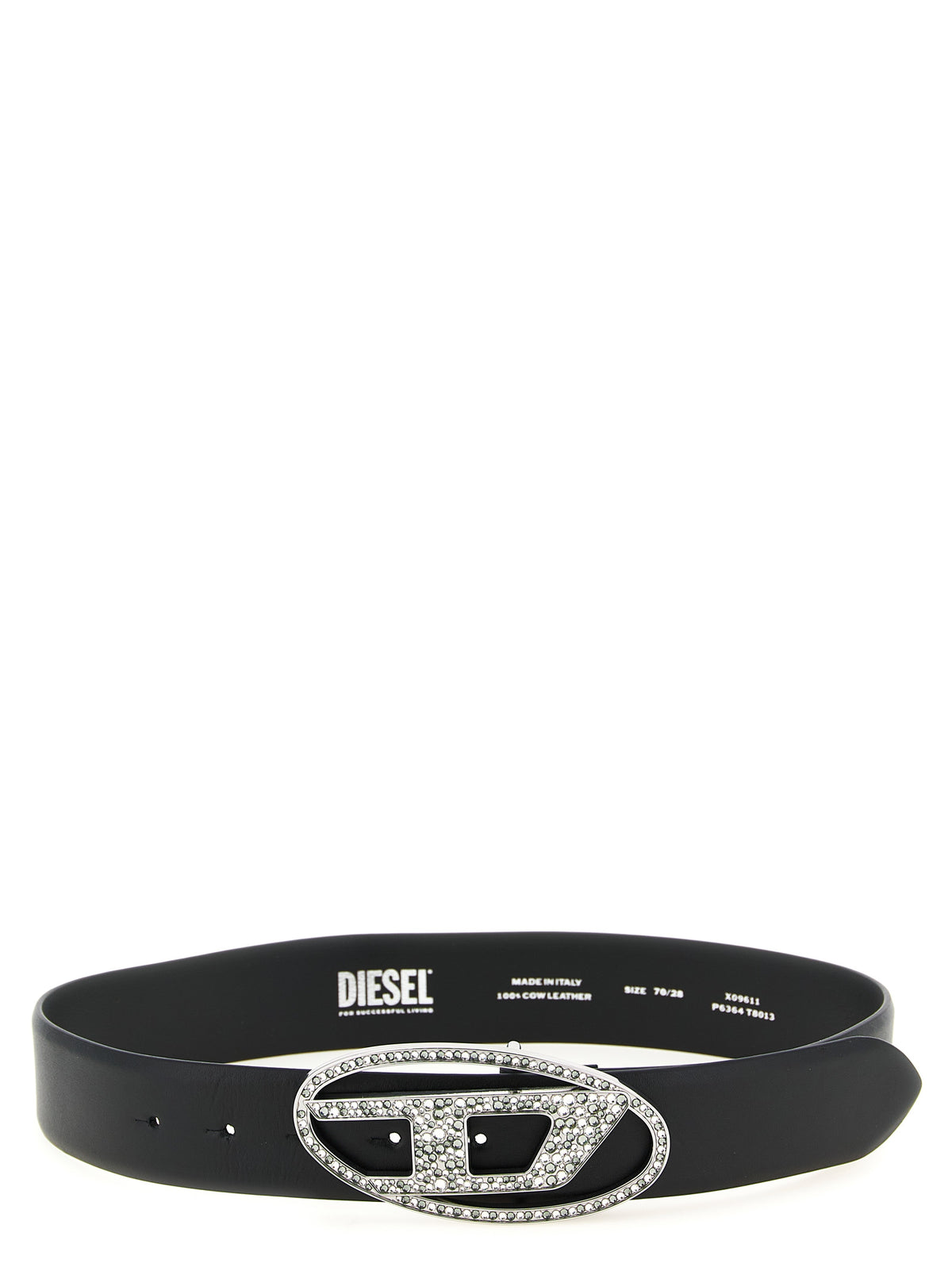 Ceinture standard en cuir noir Diesel