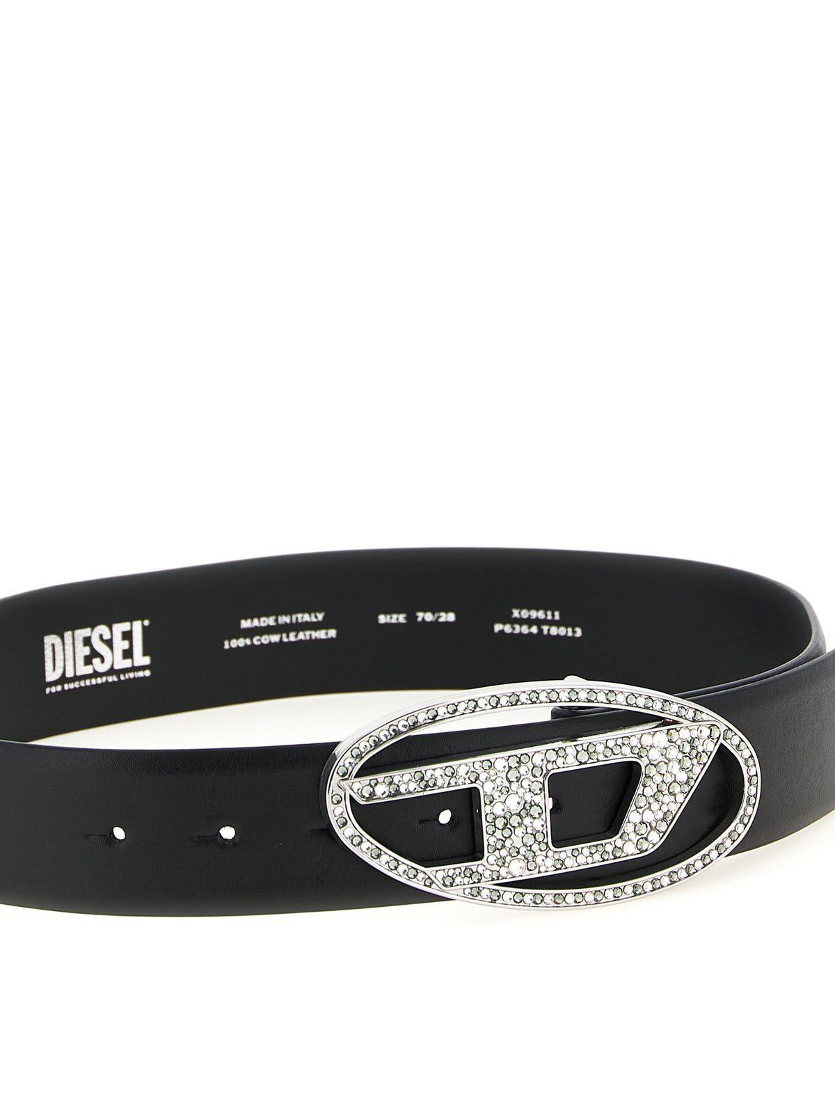 Ceinture standard en cuir noir Diesel