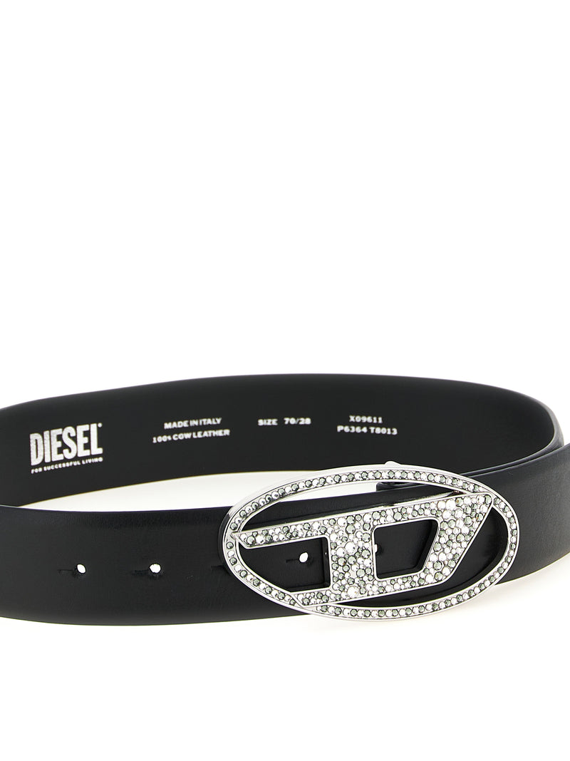 Ceinture standard en cuir noir Diesel