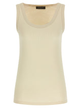 Fabiana Filippi Beige Cotton Tank Tops