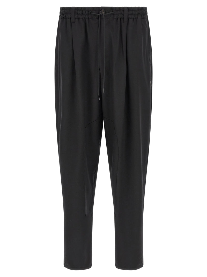 Y-3 Black Polyester Casual Pants for Men