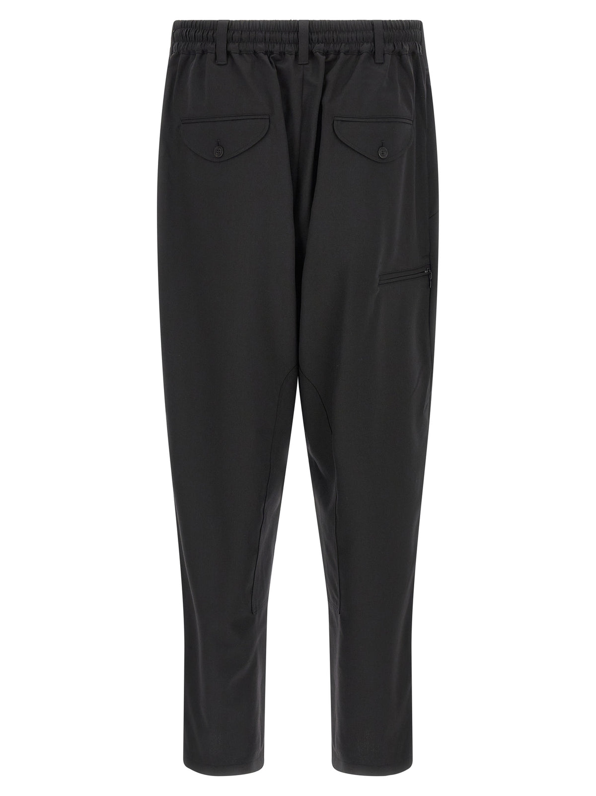 Y-3 Black Polyester Casual Pants for Men