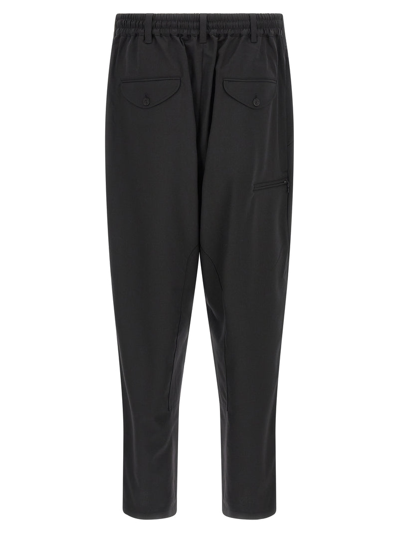 Y-3 Black Polyester Casual Pants for Men