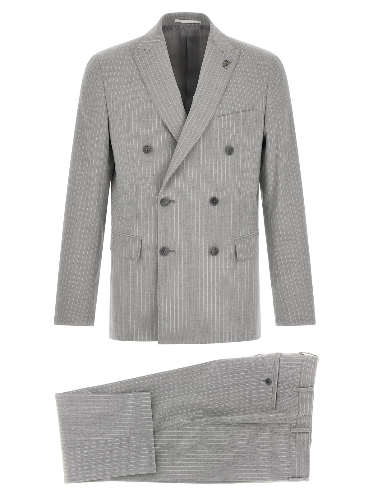 Costume deux pièces gris en polyester Pal Zileri
