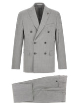 Costume deux pièces gris en polyester Pal Zileri