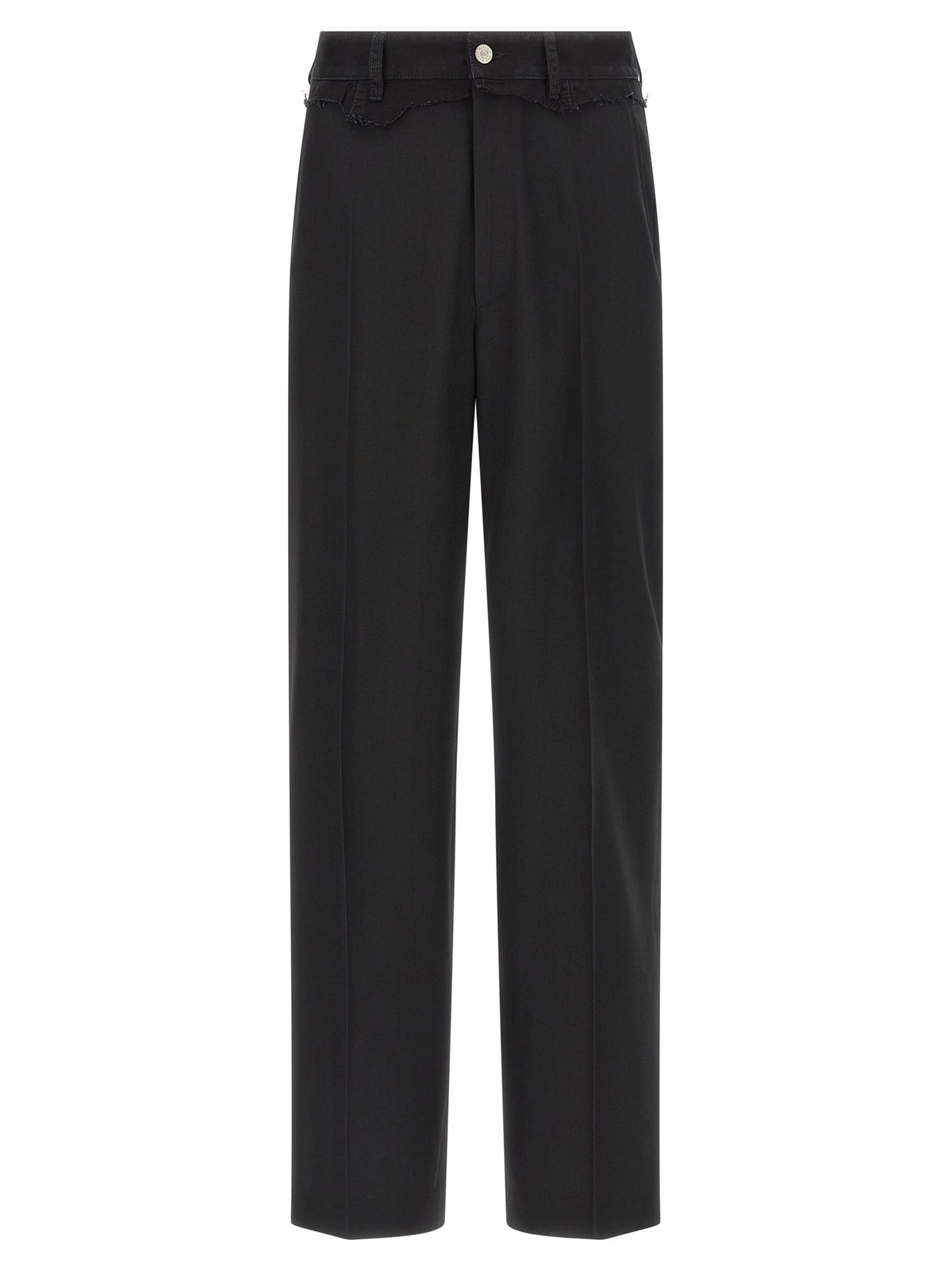 MM6 Maison Margiela Black Polyester Casual Pants for Men
