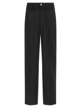 MM6 Maison Margiela Black Polyester Casual Pants for Men