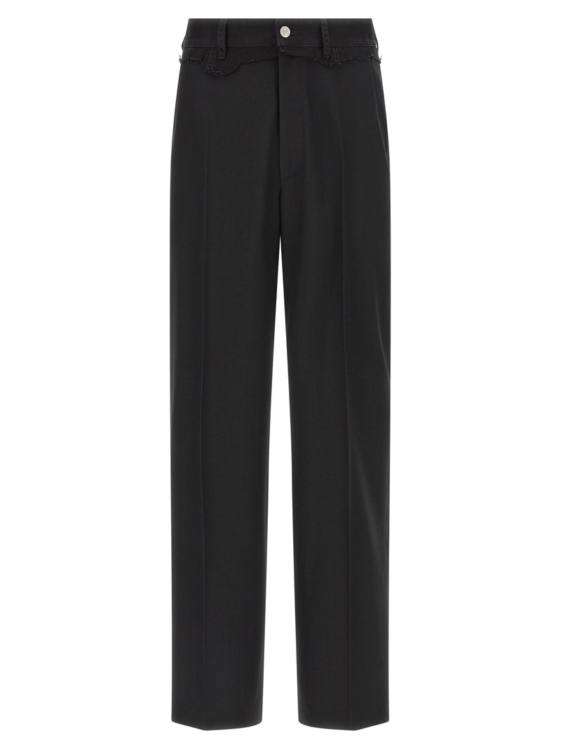 MM6 Maison Margiela Black Polyester Casual Pants