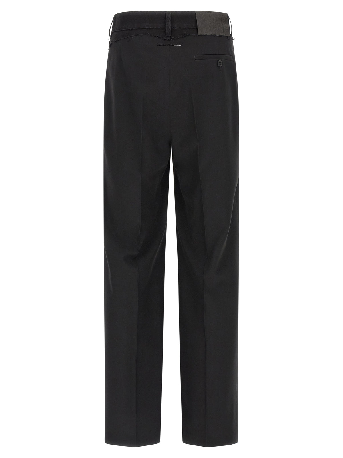 MM6 Maison Margiela Black Polyester Casual Pants for Men