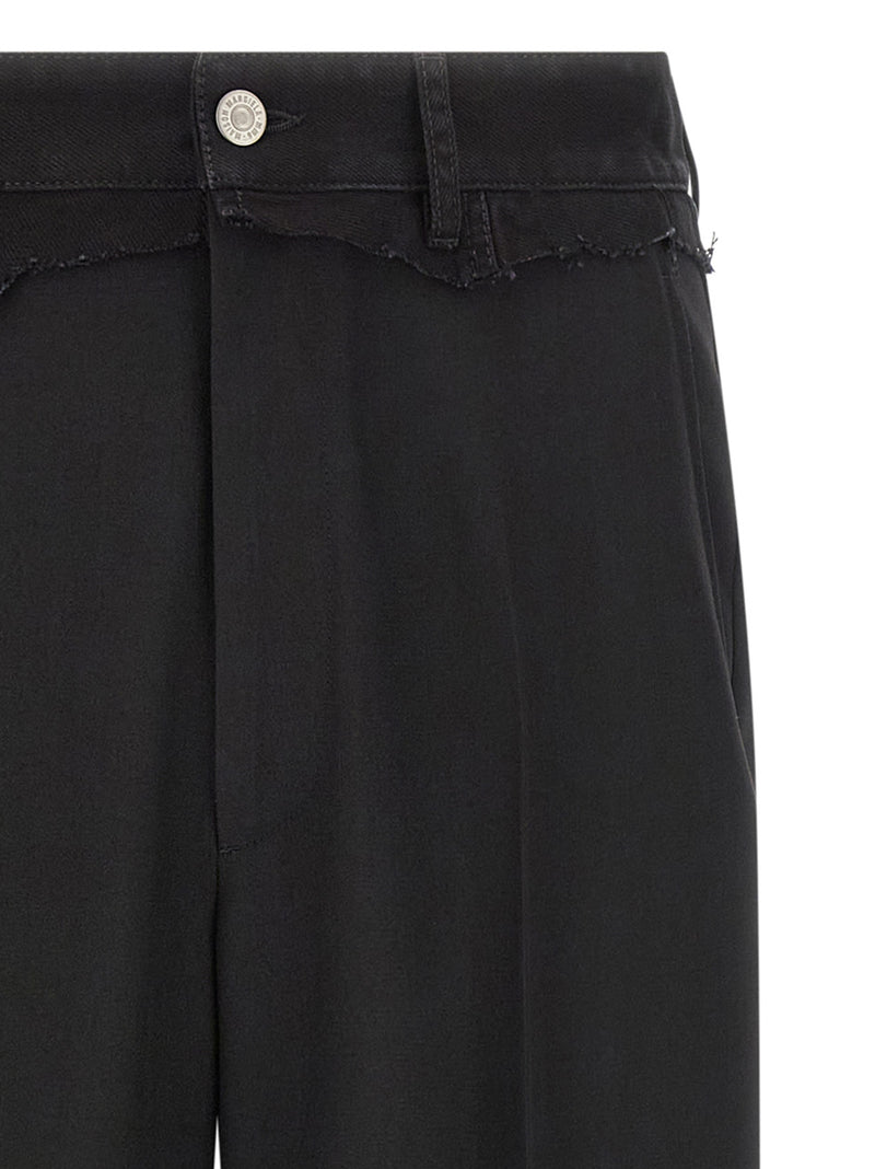 MM6 Maison Margiela Black Polyester Casual Pants