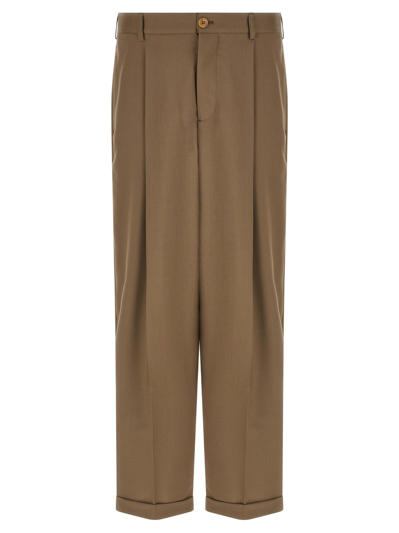 Marni Beige Virgin Wool Casual Pants for Men