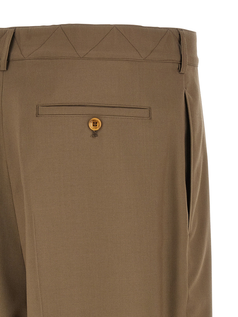 Marni Beige Virgin Wool Casual Pants for Men