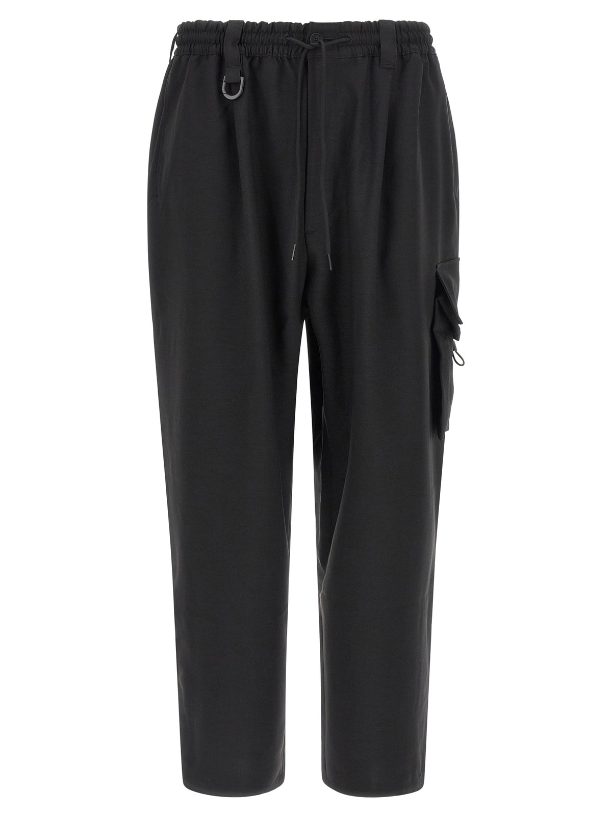 Y-3 Black Polyester Cargo Pants for Men