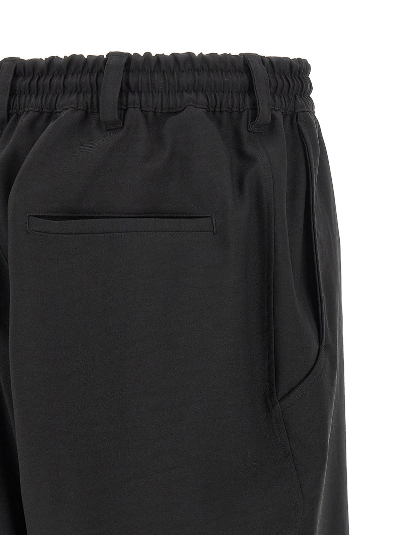 Y-3 Black Polyester Cargo Pants for Men