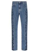 Isabel Marant Lewys Blue Cotton Straight-Leg Jeans