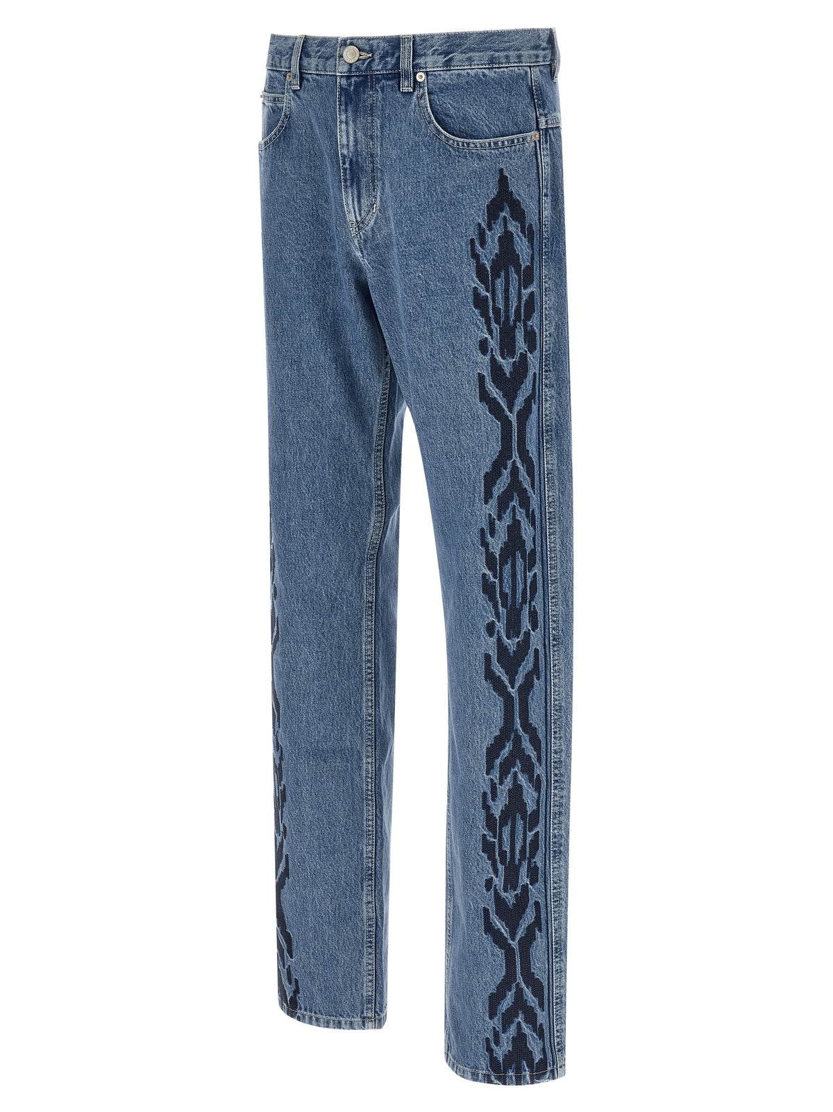 Isabel Marant Lewys Blue Cotton Straight-Leg Jeans