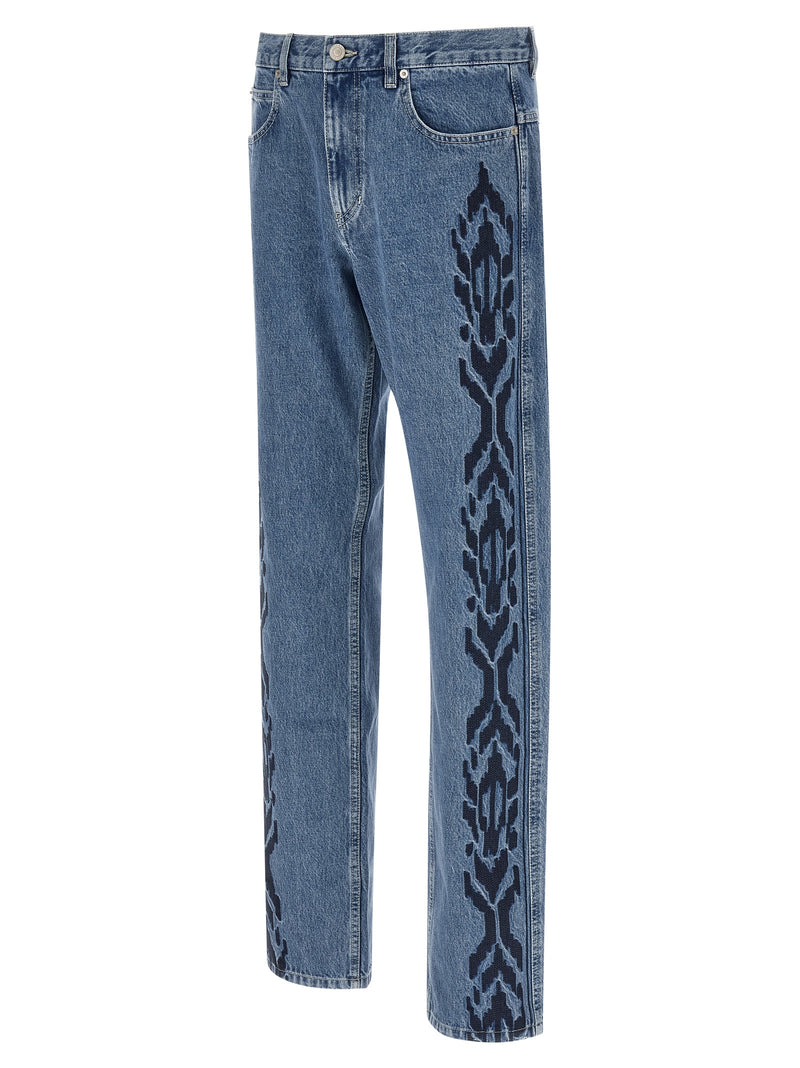 Isabel Marant Lewys Blue Cotton Straight-Leg Jeans